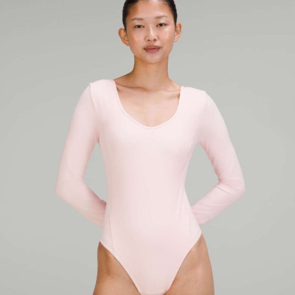 Lululemon Align Mesh Bodysuit *Special Edition Strawberry Milkshake Size 6 - Picture 1 of 14